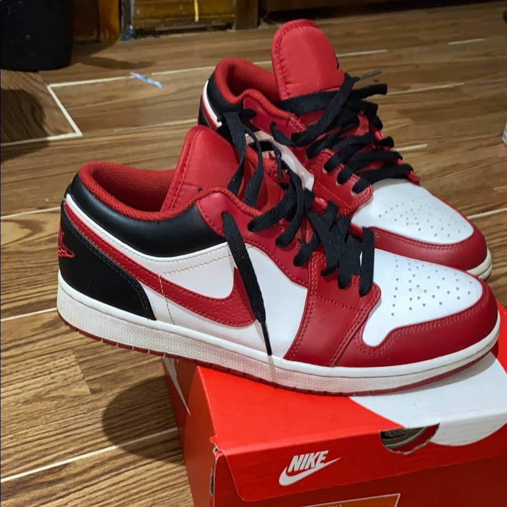Nike Air Jordan 1 Low Red Black White Sneakers
